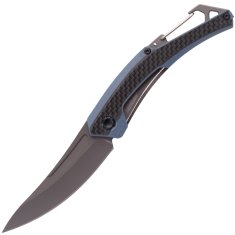 Kershaw K-1225 REVERB XL outdoorový kapesní nůž 7,6 cm, černo-modrá, titan, uhlíkové vlákno