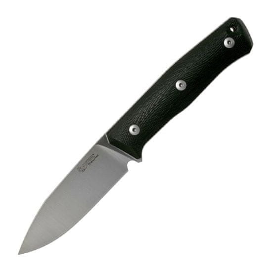 LionSteel 02LS043 B35 Black outdoorový nůž 9 cm, černá, G10, kožené pouzdro