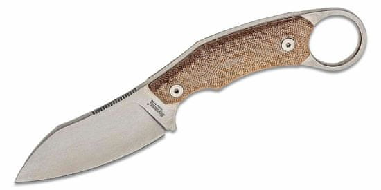 LionSteel 02LS053 H1 Micarta Natural outdoorový nůž - karambit 7,5 cm, hnědá, Micarta, kožené pouzdr