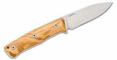 LionSteel B35 UT outdoorový nůž 9 cm, olivové dřevo, kožené pouzdro