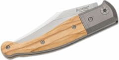 LionSteel GT01 UL Niolox blade, Olive wood Handle, Titanium Bolster & Liners