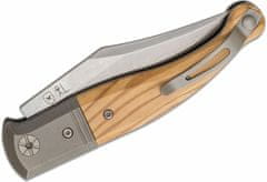 LionSteel GT01 UL Niolox blade, Olive wood Handle, Titanium Bolster & Liners