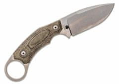 LionSteel LionStee H2 CVG outdoorový nůž 7,5 cm, Stonewash, zelená, Micarta, kožené pouzdro