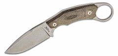 LionSteel H2 CVG Fixed Blade M390 Stone washed, Solid GREEEN CANVAS Handle, kožený sheath