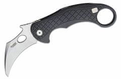 LionSteel LE1 A BS LEOne Black kapesní nůž - karambit 8,2 cm, Stonewash, černá, hliník