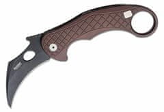 LionSteel LE1 A EB LEOne Black Earth Brown kapesní nůž - karambit 8,2 cm, černá, hnědá, hliník