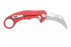 LionSteel LE1 A RS LEOne Red kapesní nůž - karambit 8,2 cm, Stonewash, červená, hliník