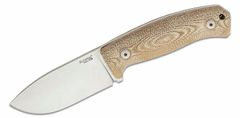 LionSteel M2M CVN outdoorový nůž 9 cm, hnědá, Micarta, kožené pouzdro