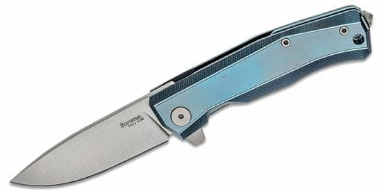 LionSteel MT01 BL Myto Titanium Blue kapesní nůž 8,3 cm, modrá, titan, rozbíječ skla