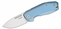 LionSteel NA01 BL NANO, Folding nůž MagnaCut blade, BLUE Titanium handle