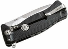 LionSteel SR11A BS SR FLIPPER BLACK Aluminum nůž, RotoBlock, satin finish blade Sleipner