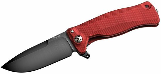 LionSteel SR11A RB Black/Red kapesní nůž 9,4 cm, černá, červená, hliník, rozbíječ skla