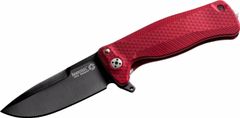 LionSteel SR22A RB SR Flipper RED Aluminum nůž, RotoBlock, Chemical Black blade Sleipner