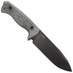 LionSteel T6B 3V CVB Fixed blade, CPM 3V OLD BLACK blade, BLACK CANVAS rukojeť s Kydex sheath