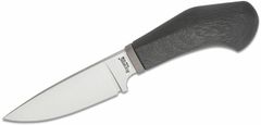 LionSteel WL1 CF Willy nůž do přírody 6,5 cm, uhlíkové vlákno, kožené pouzdro 