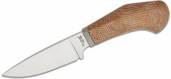 LionSteel WL1 CVN Willy nůž do přírody 6,5 cm, hnědá, Micarta, kožené pouzdro 