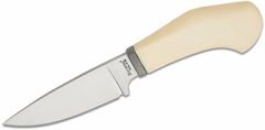 LionSteel WL1 MW Fixed nůž m390 blade WHITE Micarta rukojeť, Ti guard, kožený sheath