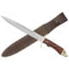 ALCARAZ-26N lovecký nůž 26 cm, jelení paroh, divočák, kožené pouzdro