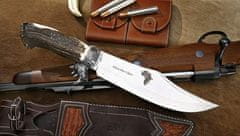 Muela BF-RHINO Big Five sběratelský lovecký nůž 24 cm, nosorožec, paroh, stříbro, zlato, pouzdro