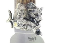 Muela BF-LEOPARD Big Five sběratelský lovecký nůž 24 cm, leopard, paroh, stříbro, zlato, pouzdro