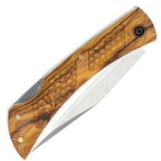 Muela BT-9OL.M 85mm lock back blade, olive wood and black micarta bolsters