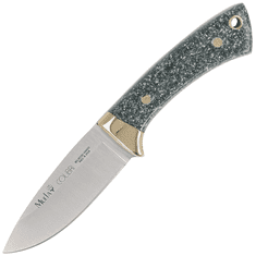 Muela COL-7G Colibri lovecký nůž 7 cm, granit, mosaz, kožené pouzdro