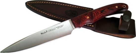 Muela CRIOLLO-17 170mm blade, plný tang, coral pakkawood scales