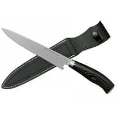 Muela GAUCHO-20M lovecký nůž 20 cm, černá, Micarta, kožené pouzdro