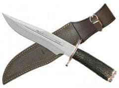 Muela MAGNUM-23.TO velký lovecký nůž 23 cm, jelení paroh, kov, kožené pouzdro