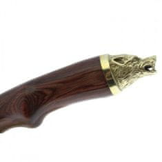 Muela WOLF-16R lovecký nůž 16 cm, dřevo Pakka, vlk, kožené pouzdro
