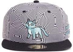 CurePink Čepice snapback - kšiltovka Rick & Morty: Cat Outer Space (nastavitelná)