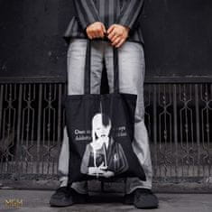 CurePink Shopping taška na rameno Netflix|Wednesday (38 x 42 cm)