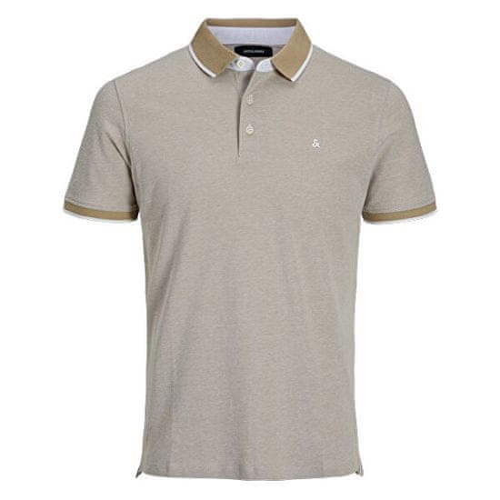 Jack&Jones Pánské polo triko JJEPAULOS Slim Fit 12136668 Crockery