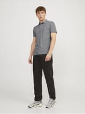 Jack&Jones Pánské polo triko JJEPAULOS Slim Fit 12136668 Anthracite (Velikost XXL)