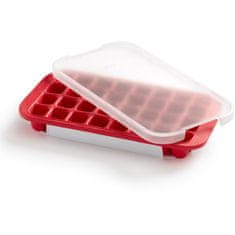 Lékué Velká silikonová forma na led, 32 kostek Lékué Industrial Ice Cubes Tray | červená