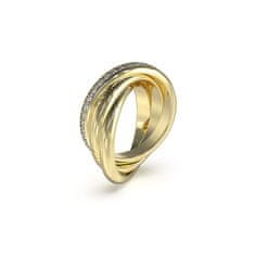 Guess Módní pozlacený prsten se zirkony Perfect JUBR04067JWYG (Obvod 54 mm)