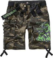 BRANDIT kraťasy Iron Maiden Savage Shorts The Number of The Beast darkcamo Velikost: 3XL