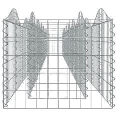 Vidaxl Klenutý gabion vyvýšený záhon 600x50x50 cm pozinkované železo