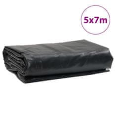 Greatstore Plachta antracitová 5 x 7 m 600 g/m²