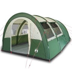 shumee Kempingový stan pro 4 osoby zelený 483 x 340 x 193 cm taft 185T