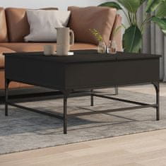 shumee Konferenční stolek černý 80 x 80 x 45 cm kompozitní dřevo a kov