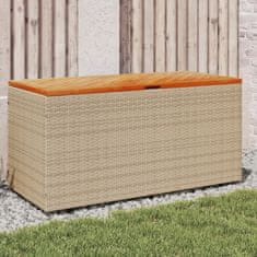 shumee Zahradní úložný box béžový 110x50x54 cm polyratan a akácie