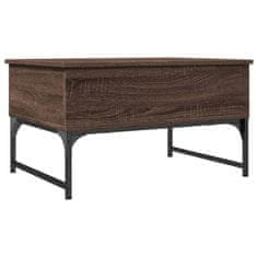 shumee Konferenční stolek hnědý dub 70x50x40 cm kompozitní dřevo a kov
