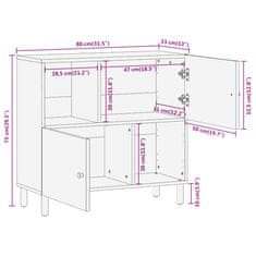 Vidaxl Odkládací skříňka 80 x 33 x 75 cm masivní mangovníkové dřevo