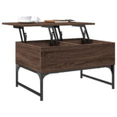 shumee Konferenční stolek hnědý dub 70x50x40 cm kompozitní dřevo a kov
