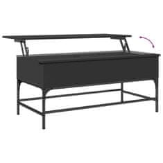 shumee Konferenční stolek černý 100x50x45 cm kompozitní dřevo a kov