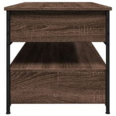 shumee Konferenční stolek hnědý dub 85x50x50 cm kompozitní dřevo a kov