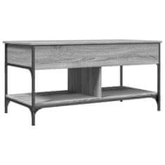 shumee Konferenční stolek šedý sonoma 100 x 50 x 50 cm kompozit a kov
