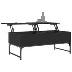shumee Konferenční stolek černý 100x50x40 cm kompozitní dřevo a kov