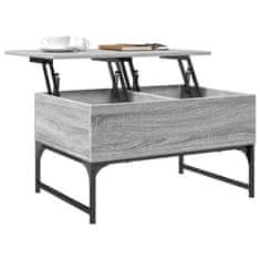 shumee Konferenční stolek šedý sonoma 70 x 50 x 40 cm kompozit a kov